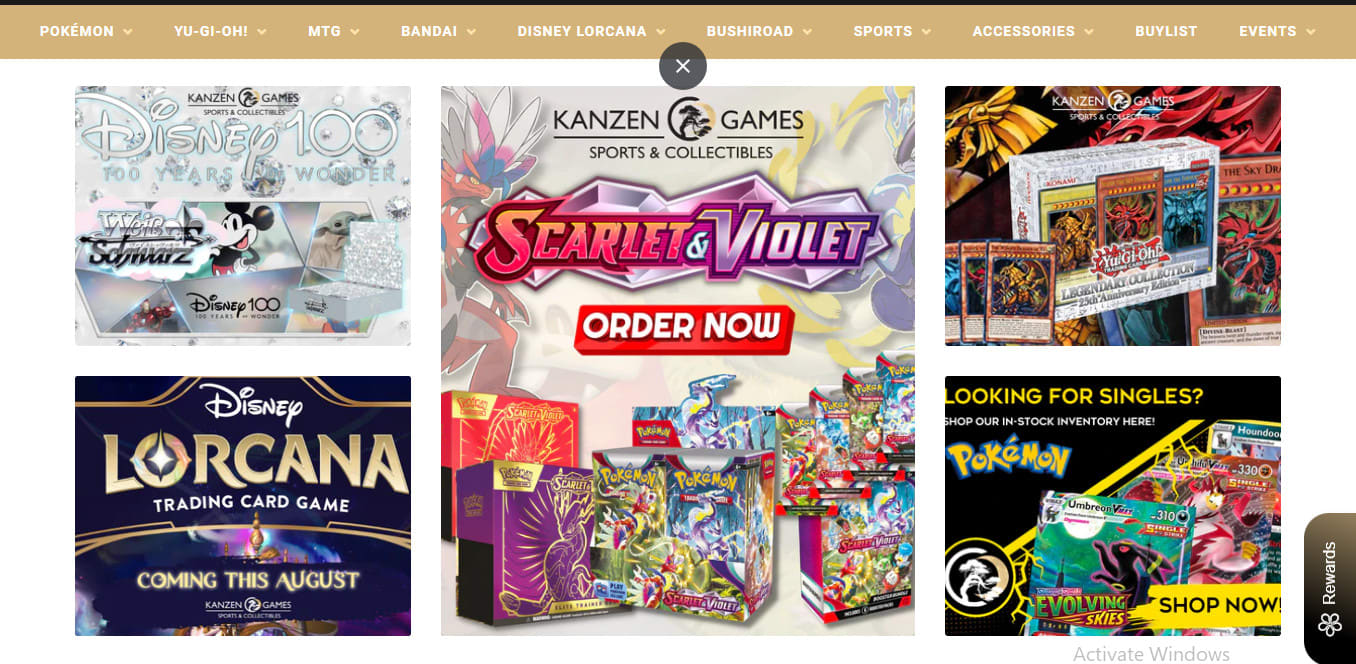 design trading card website pokemon shopify store tcg ccg dropshipping  website