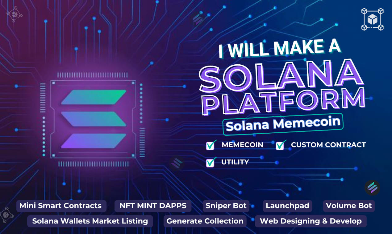 Wees jouw solana blockchain ontwikkelaar, sniper, copy trading, launchpad,  nft