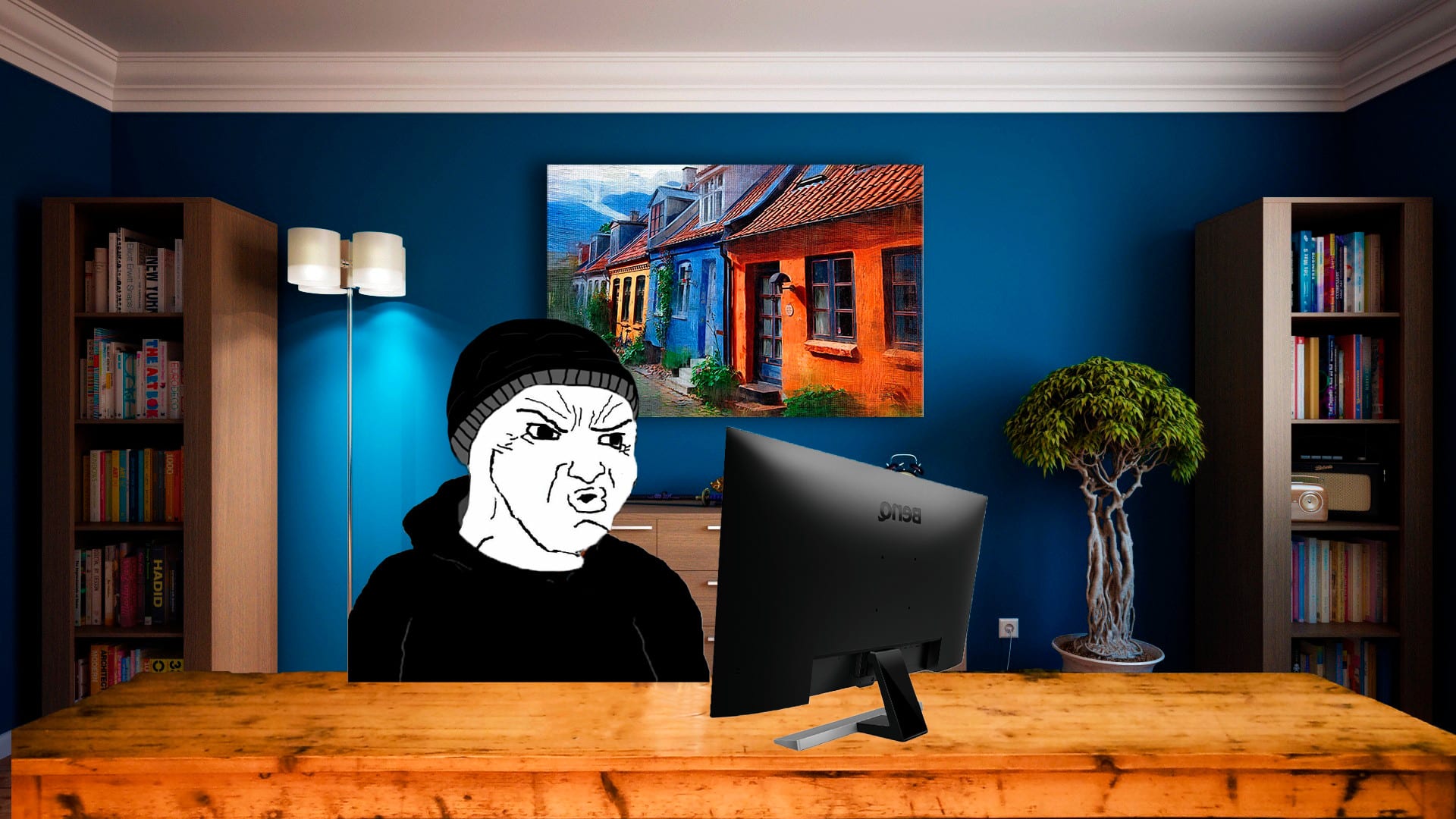 Wojak Using Computer Meme Del Tizio Del Computer Solitario Make Wojak, Doge And Solana Meme
