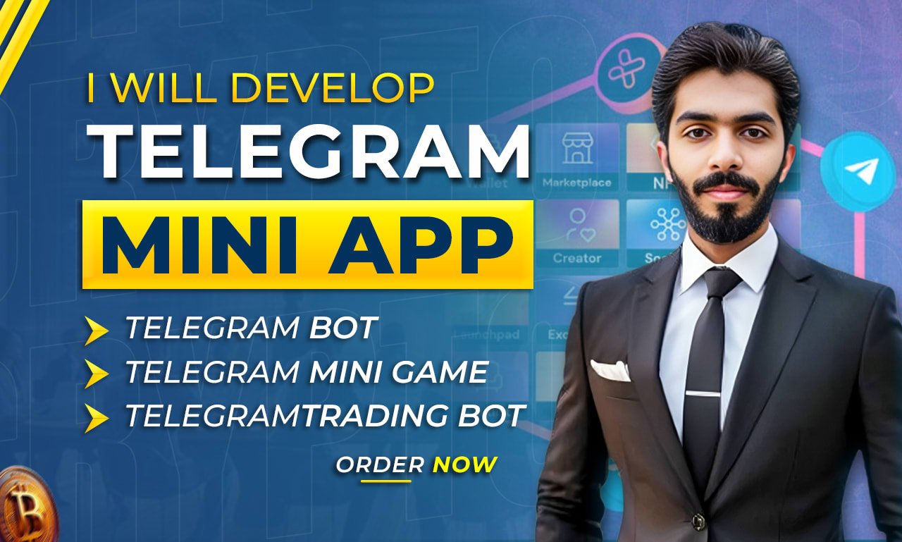 Desarrollar mini aplicación de telegrama aplicación criptográfica bot de  telegrama