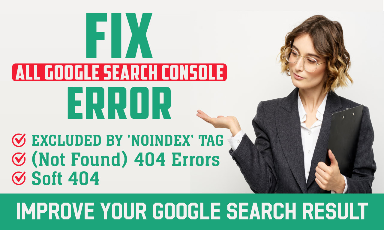 Fix google search console error excluded by noindex tag, not found