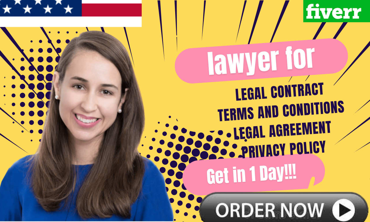 Be a lawyer or paralegal to write legal contract, terms and 