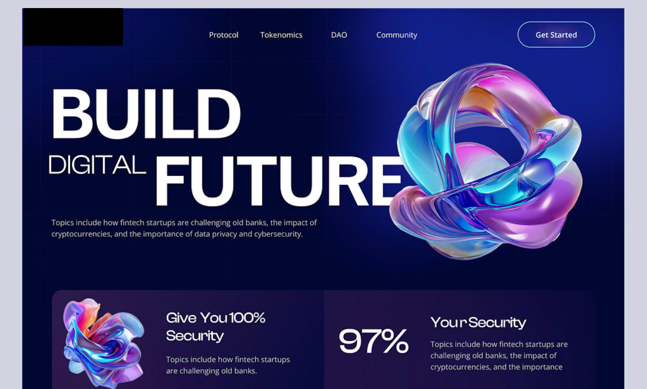 3d crypto animated website crypto landing page 3d animated landing page  figma by David_techie3 | Fiverr