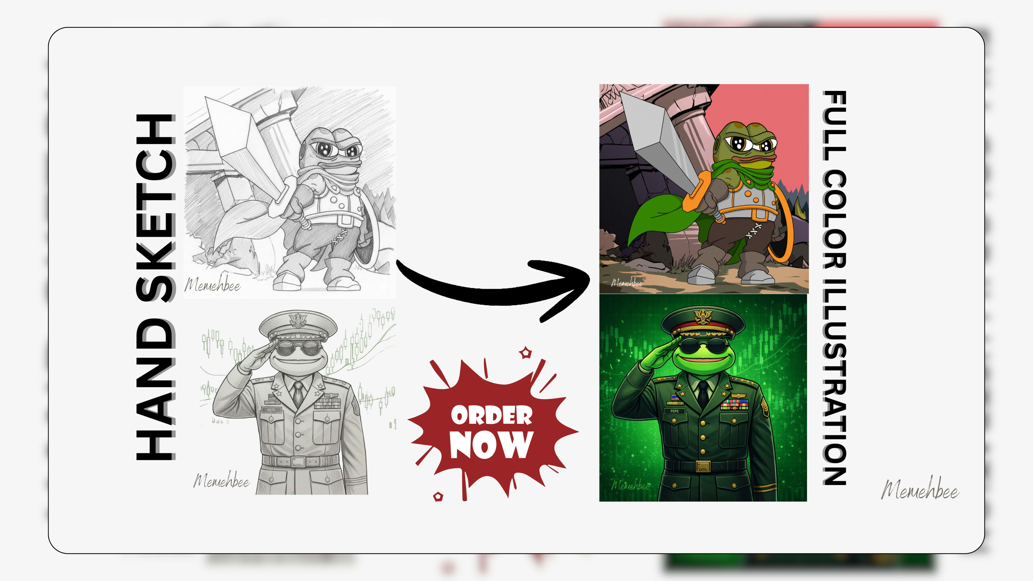 Draw an awesome meme coin art, and telegram stickers, within 24hrs by  Memehbee | Fiverr