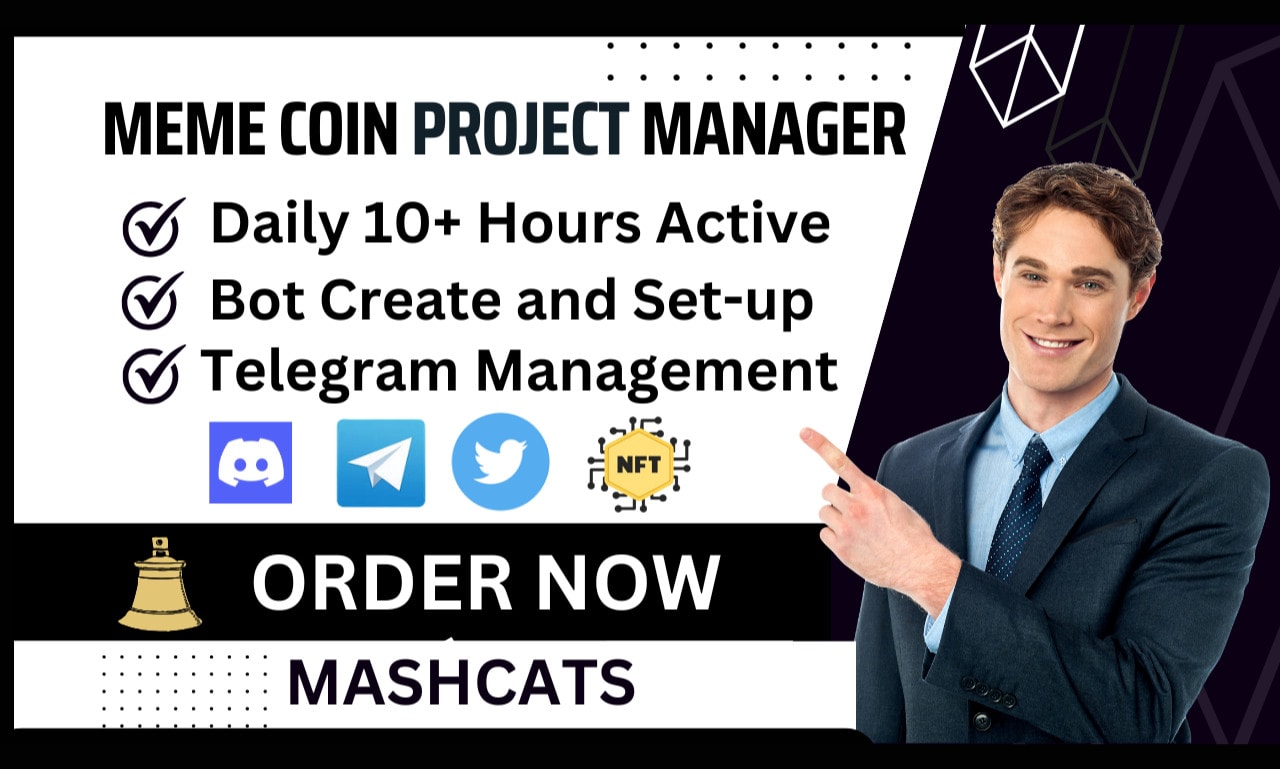 Fully manage and grow your telegram group for meme coin and crypto project  by Shahriarmahamud | Fiverr