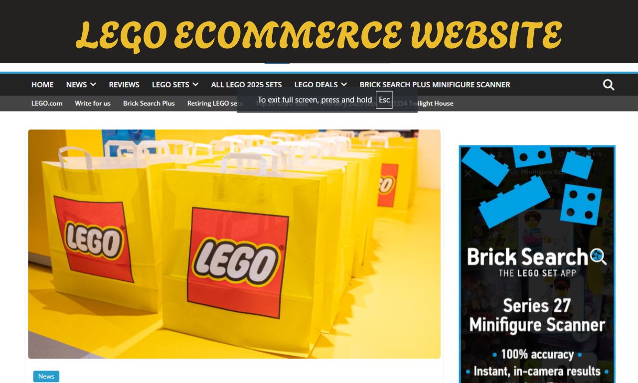 Toy Lego E Commerce Design Lego Toy Shopify Store Minifigure