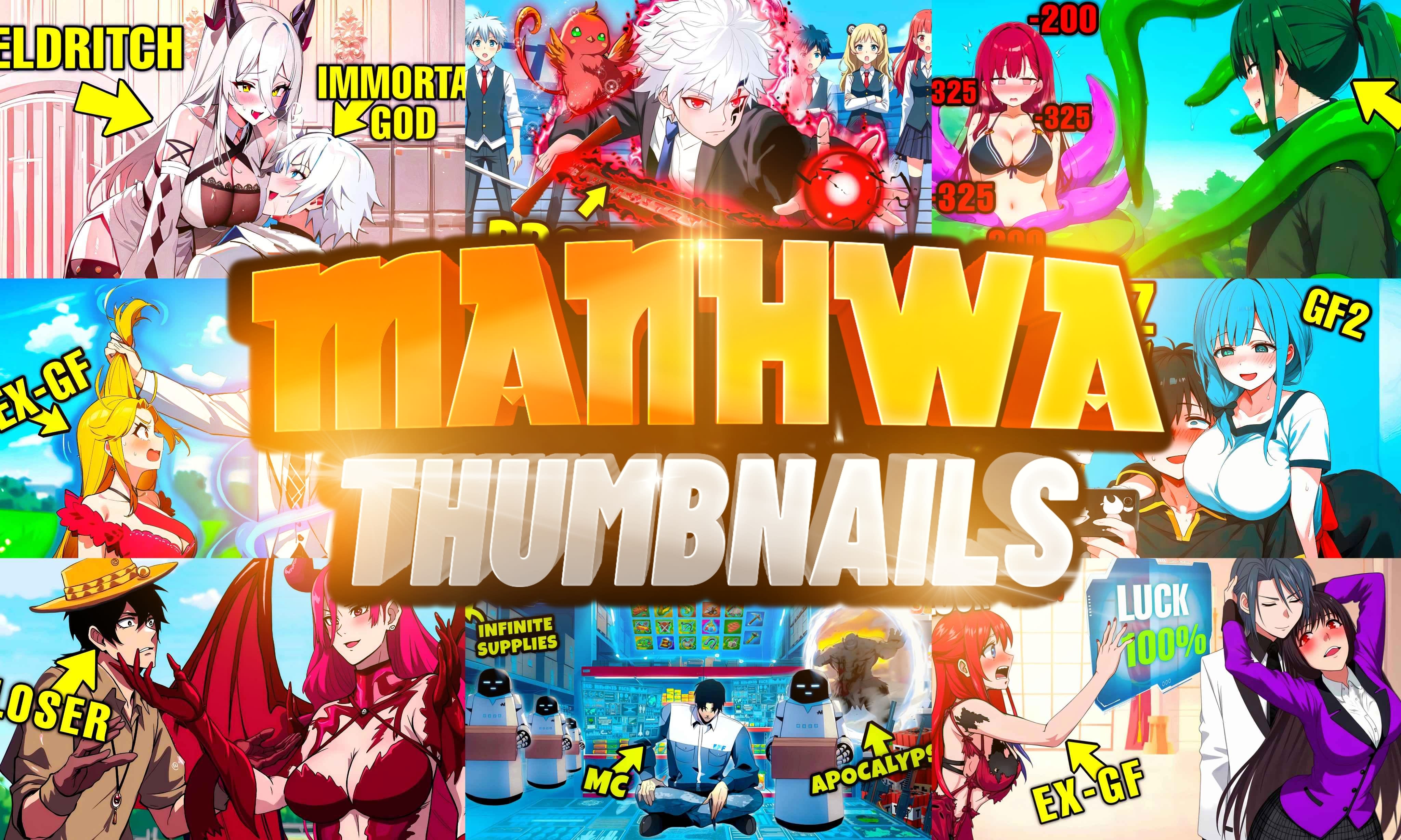 Create clickbait manhwa, anime recap thumbnails for you by Nezamv | Fiverr