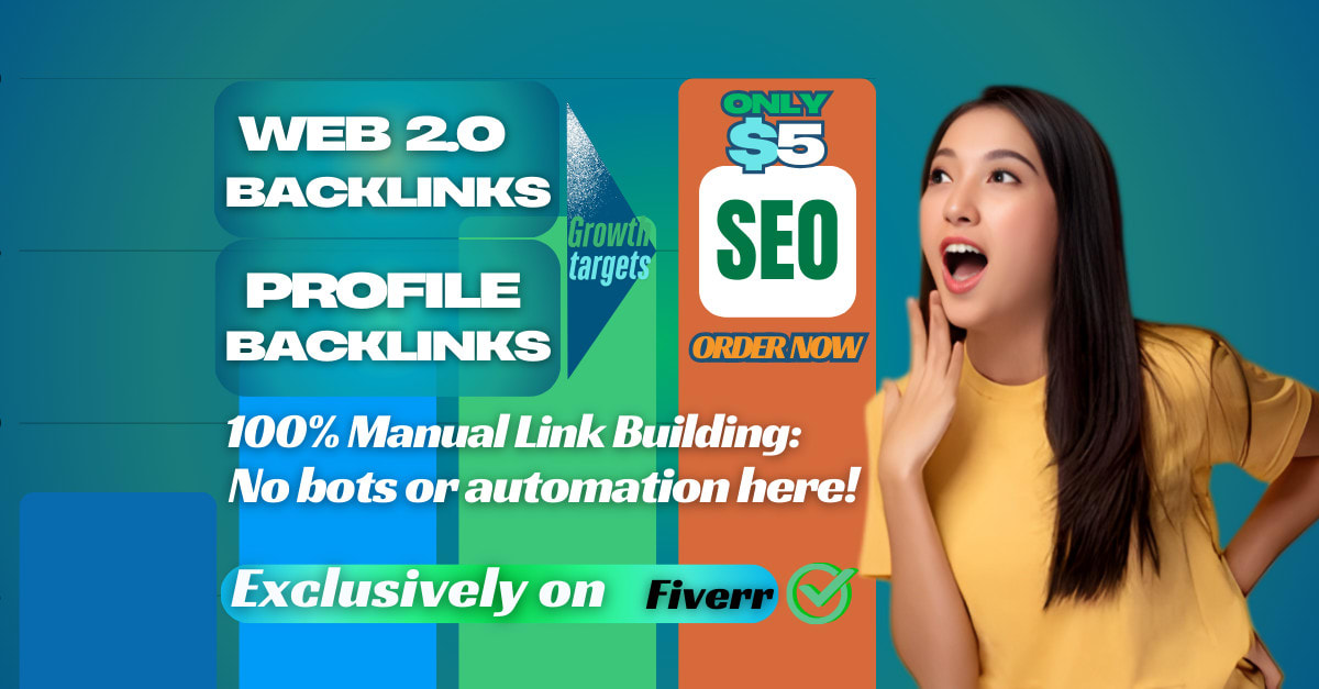 Provide Web 2.0 Backlinks and SEO Profile Backlinks Manually