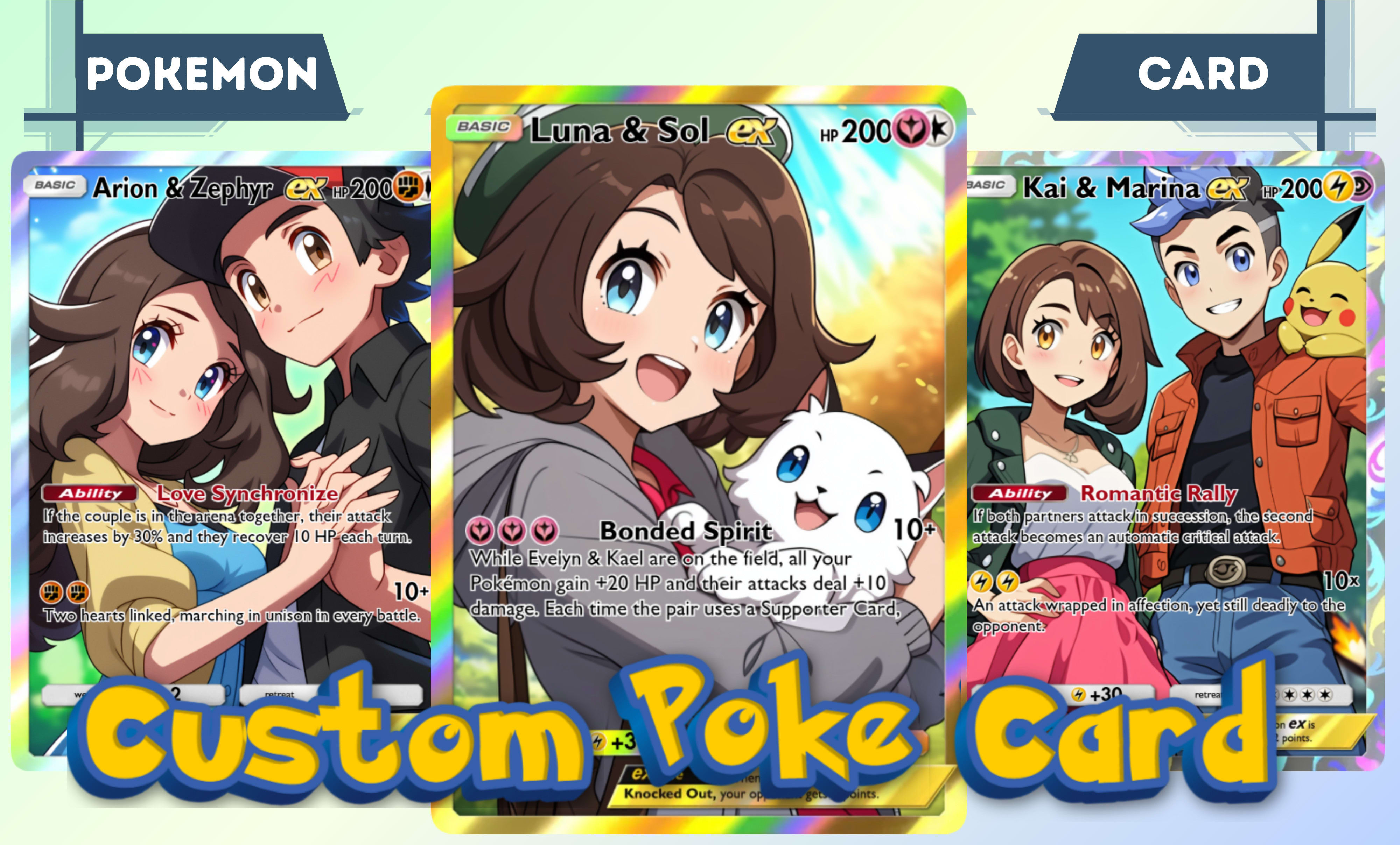 Draw custom pokemon trainer for tcg pokemon card and fakemon by Etherallabs  | Fiverr
