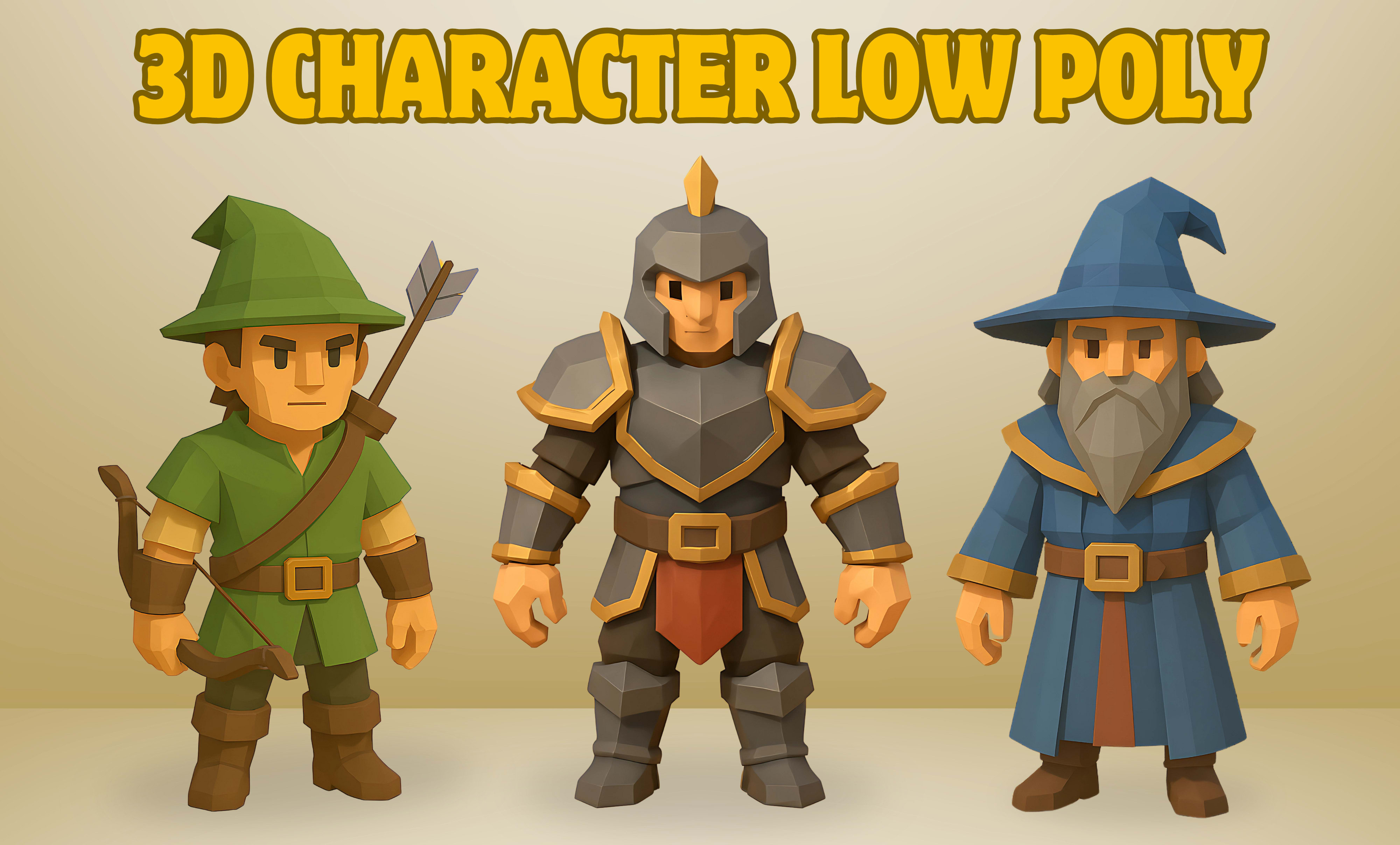 Low Poly 3D Character Design