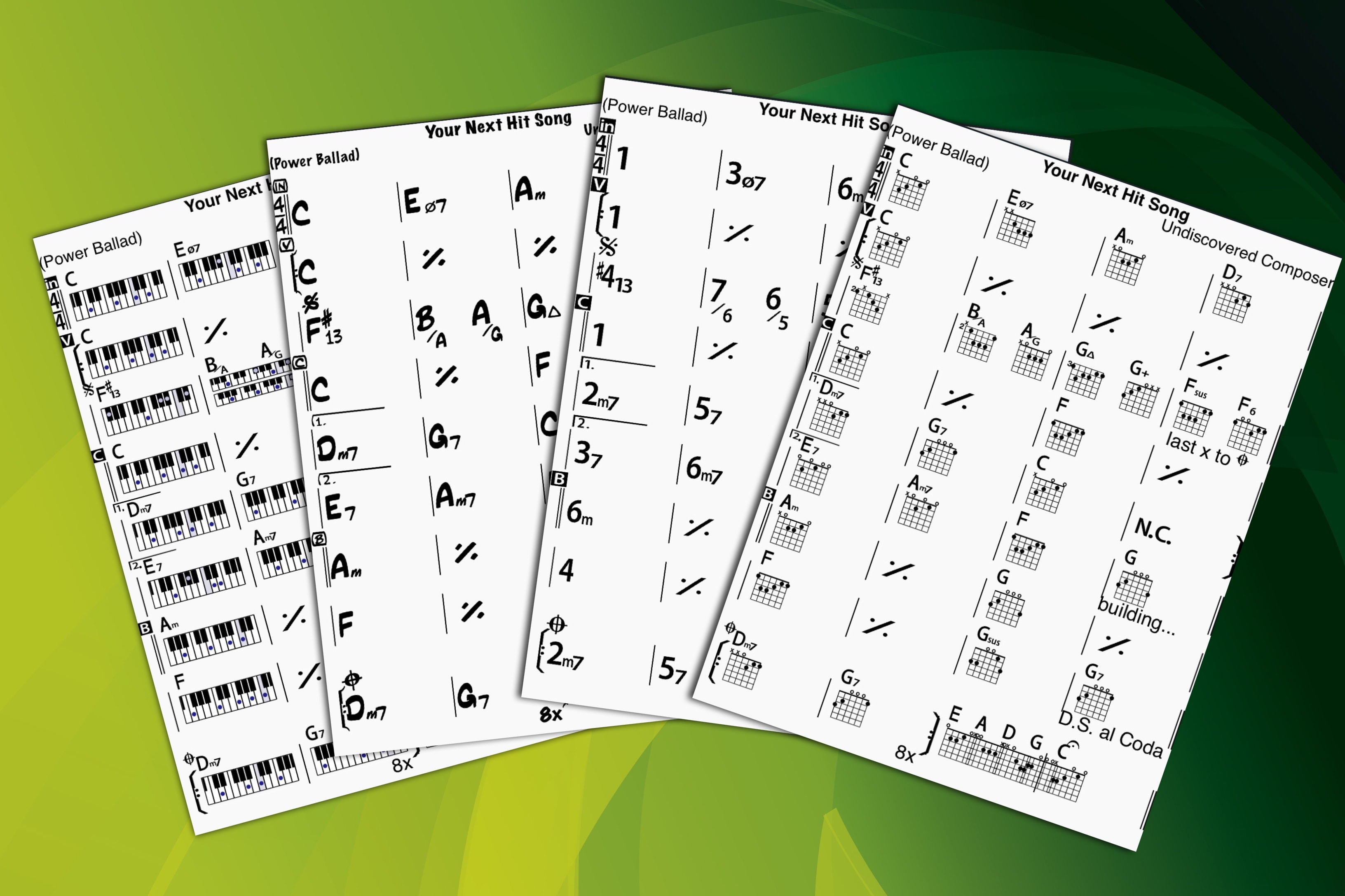 Create A Chord Chart For Your Song In Any Key Or Nns Nashville Number System By Distinctnotes Fiverr