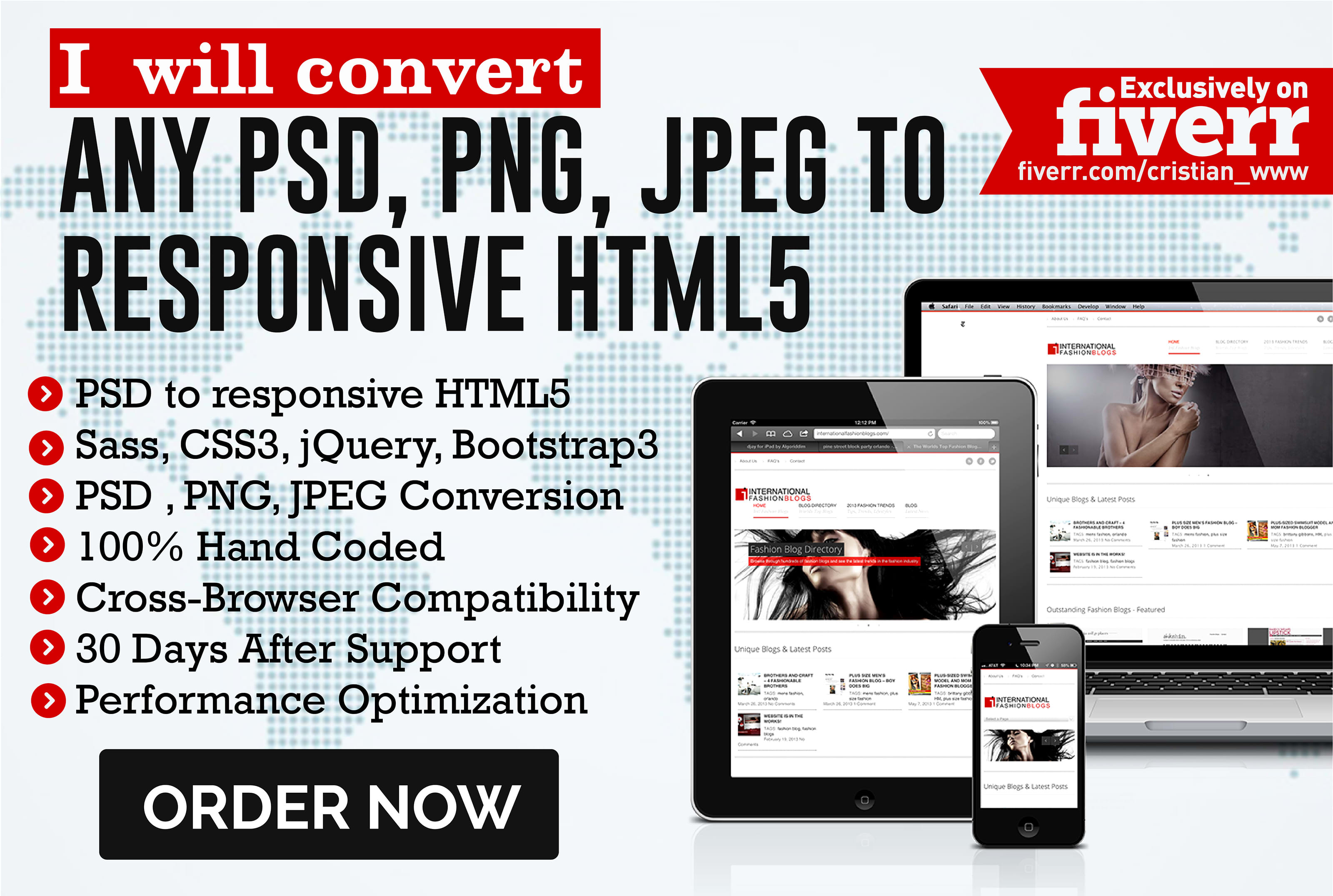 Convert Psd Jpeg Png Or Moqup To Html5 Responsive Design By Cristian Www