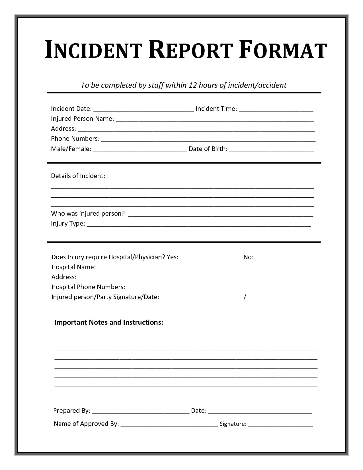 Kevinjones21: I will create a Volunteer Incident Report Form for $21 on  fiverr.com