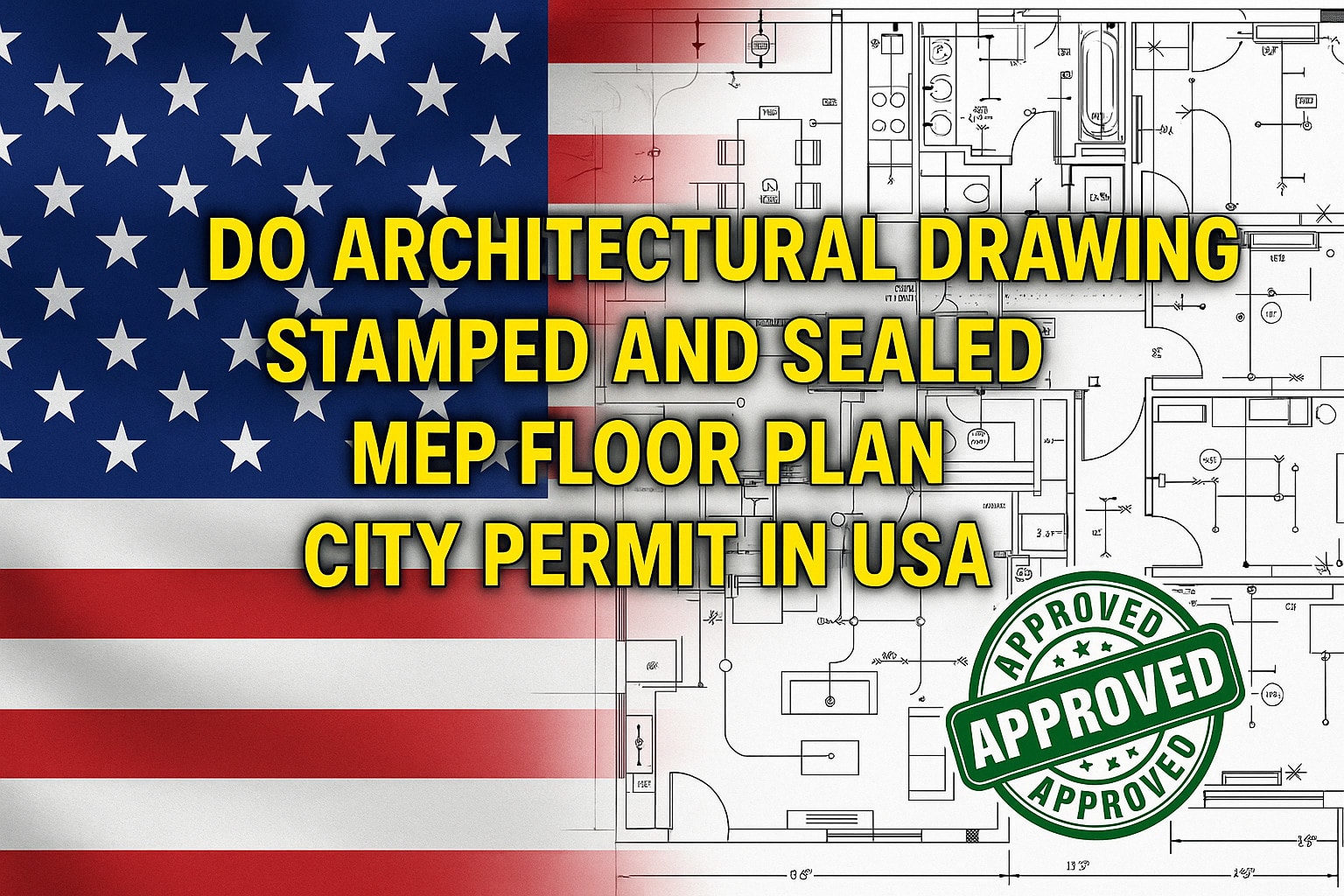 Do architectural drawing stamped sealed mep floor plan city permit in usa  states by Craig_arch | Fiverr