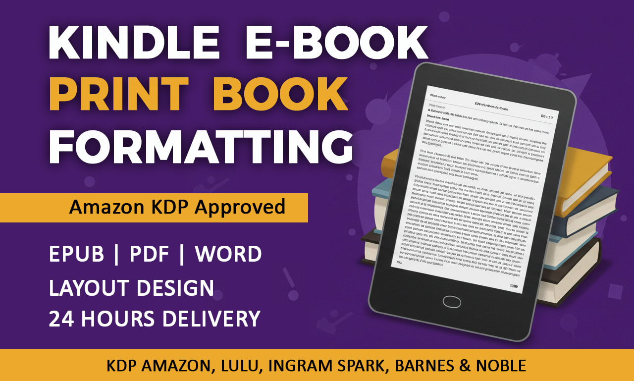 Do ebook formatting kindle or paperback book for kdp manually by Lyubomyr |  Fiverr