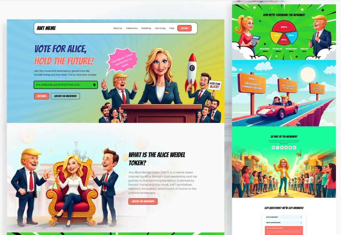 Bouw crypto presale website memecoin website, crypto token, ico presale  website