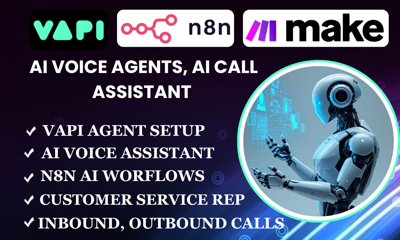 vapi ai retell n8n ai agent calling voice agent make com automation vapi  expert