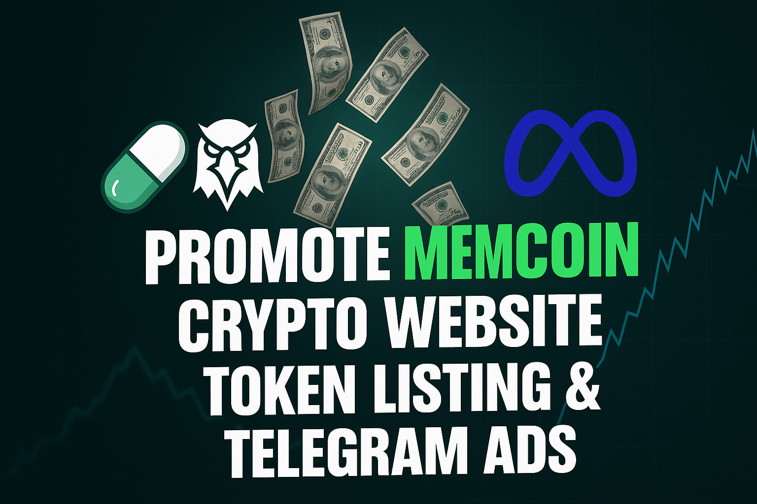 Promote memecoin, crypto website, token listing telegram ads by Oliverxnet  | Fiverr