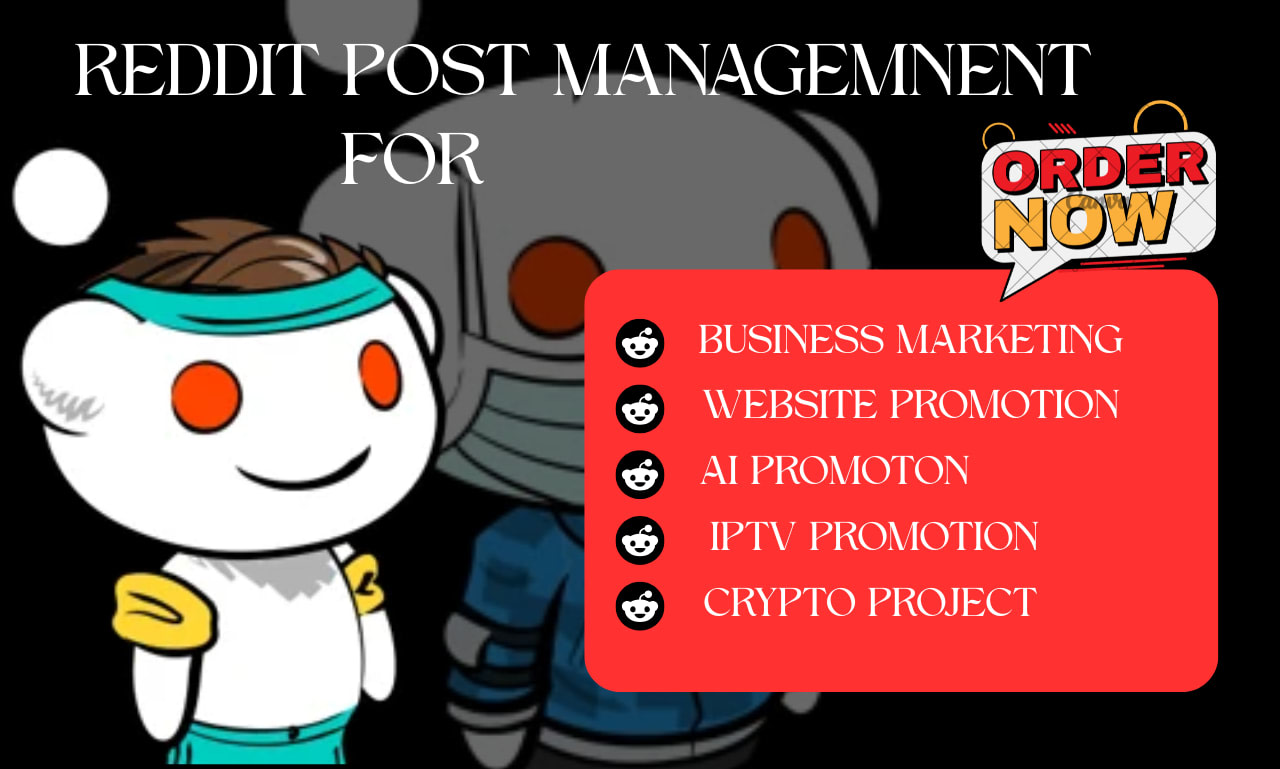 Aumente o tráfego do seu site de negócios, projeto de criptomoeda, iptv com  marketing via reddit