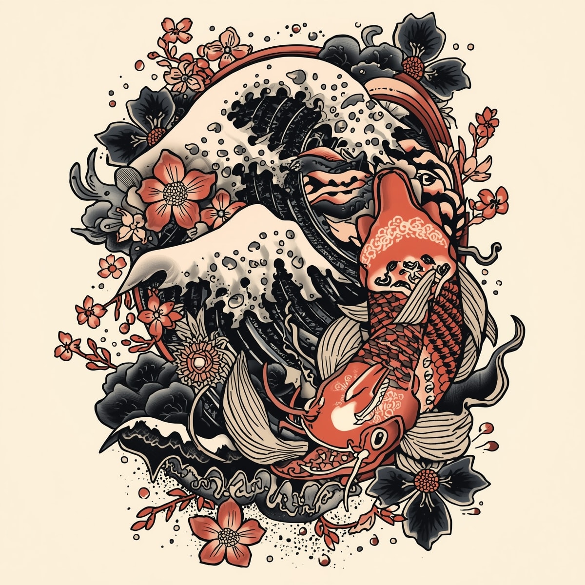 Create japanese or oriental tattoo design for you by Lawrencokes