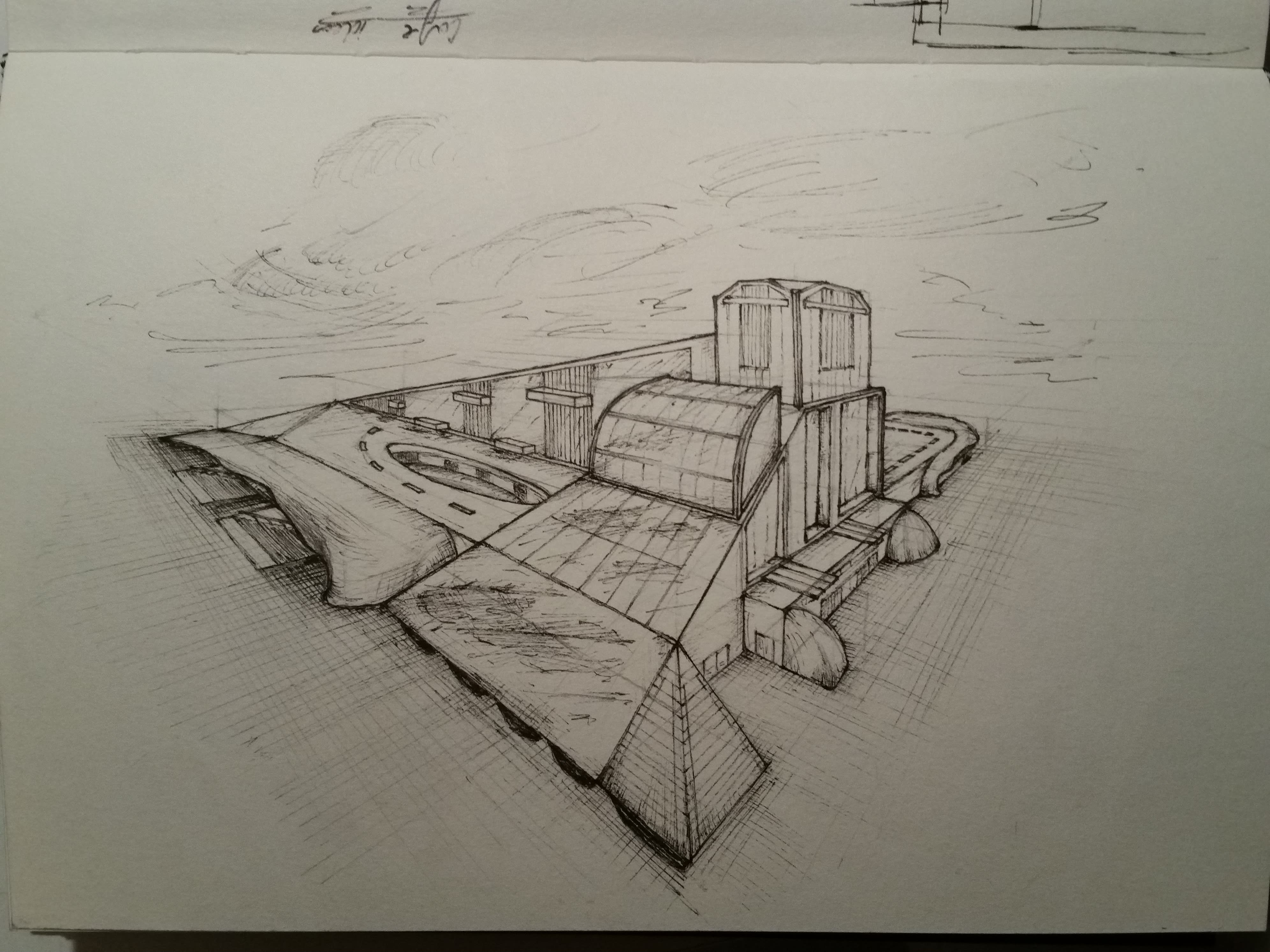 Facsimile of Joseph Paxton's original sketch for the Great Exhibition from  