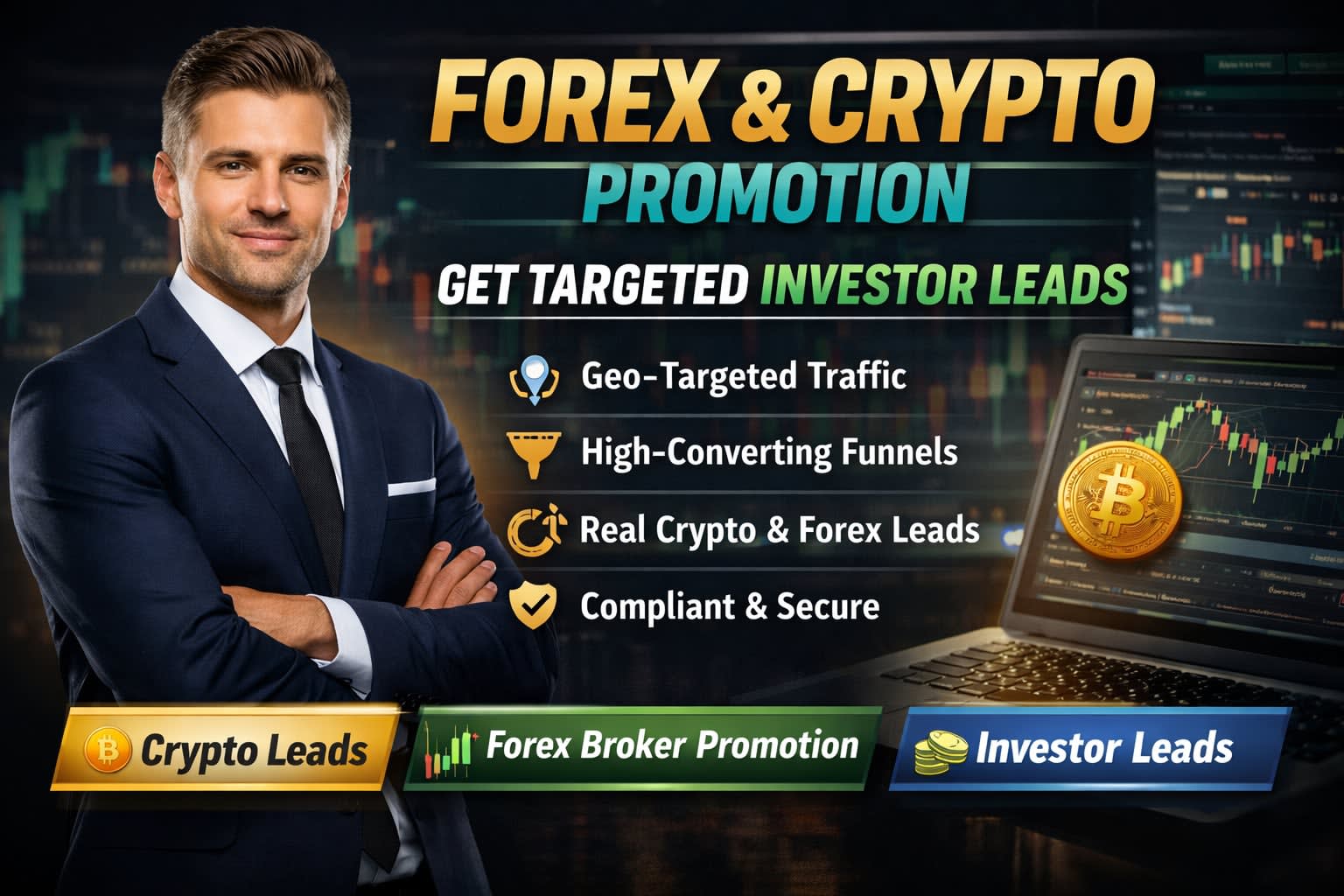 Provide forex broker promotion, and crypto investor leads by Yusuf_agency08  | Fiverr