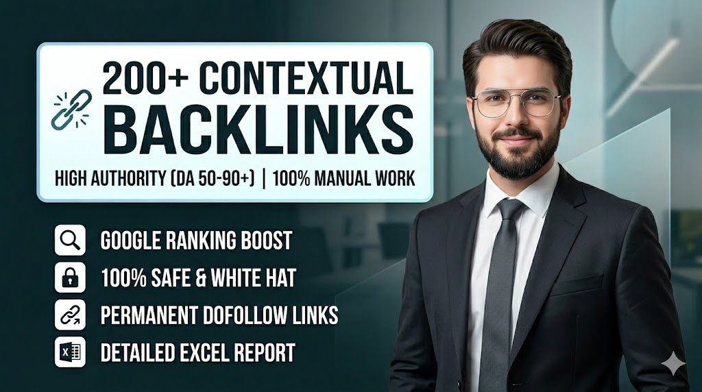 provide 200 high quality contextual backlinks seo service