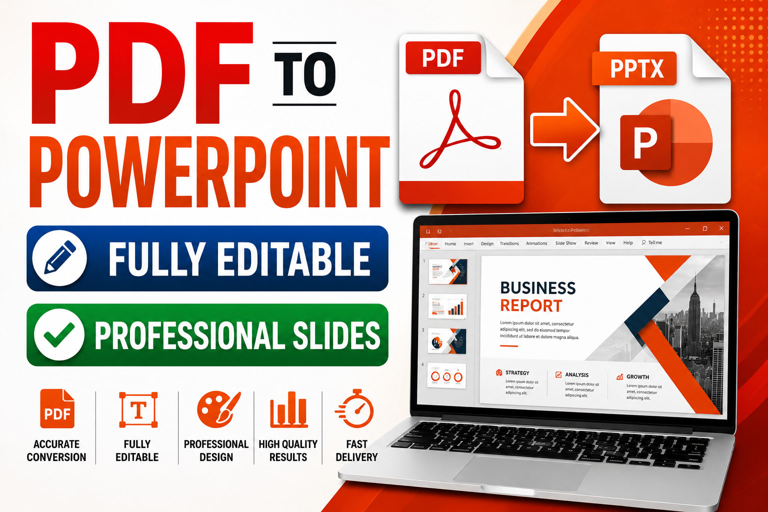 PDF to PowerPoint conversion gig thumbnail