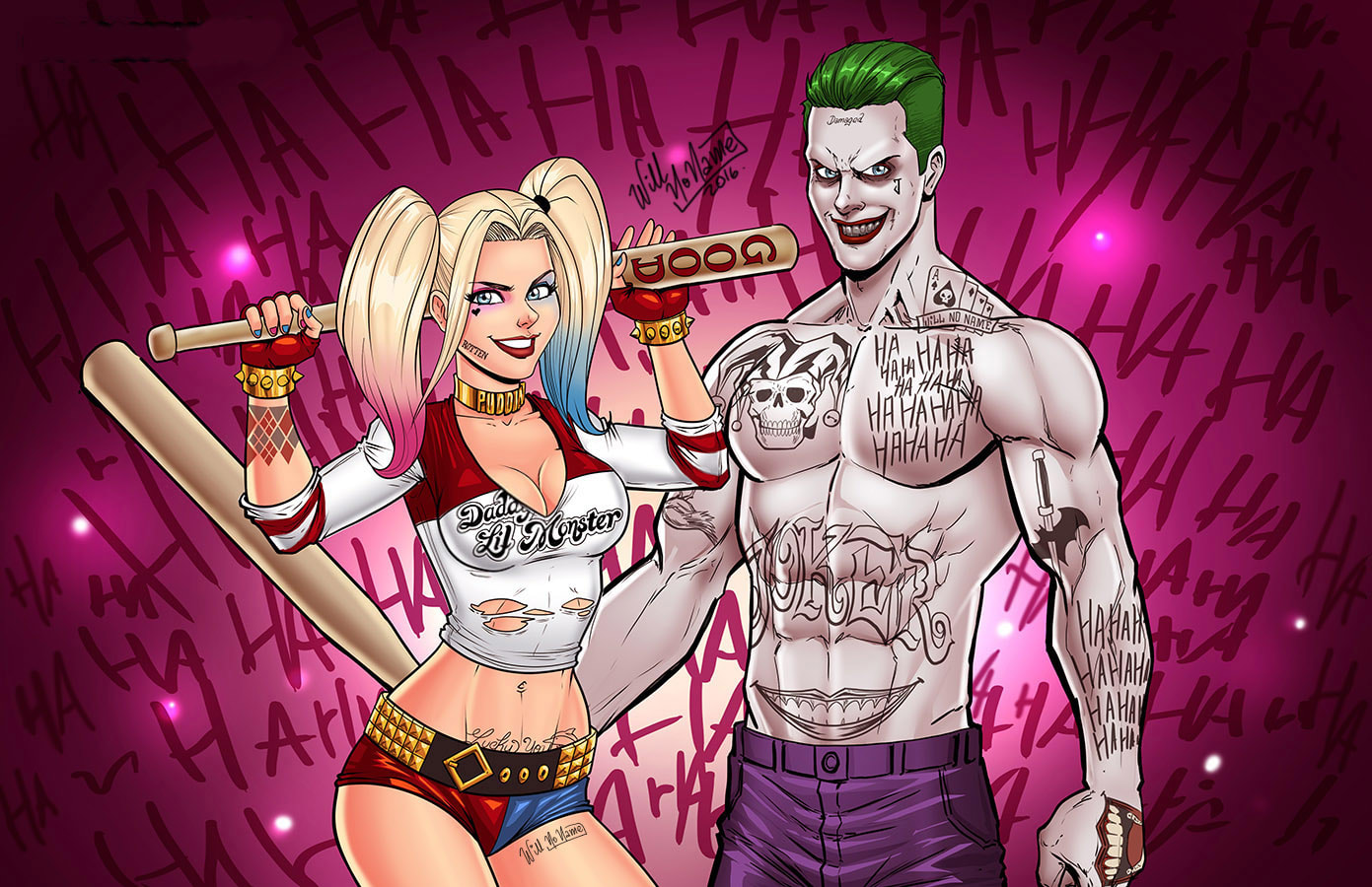 Draw You As Harley Quinn Or The Joker By Willnoname Fiverr