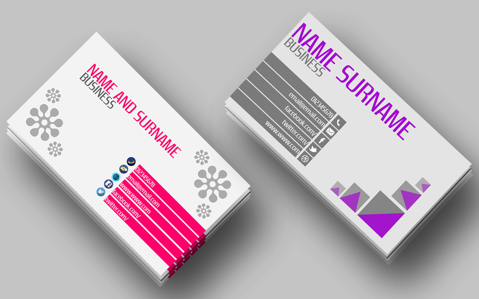 Create Business Card With Social Icons By Juliadesign Fiverr