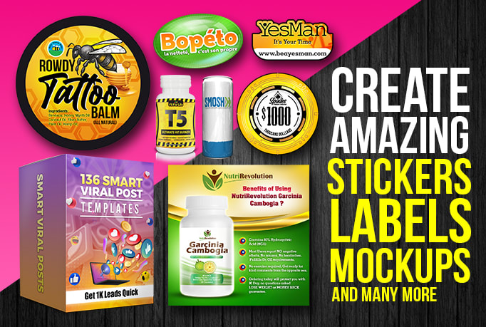 Download Create Amazing Sticker Label Or Mock Up Designs By Mclabzsolutions Fiverr