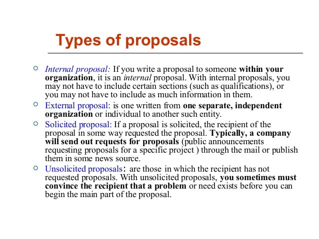 what does a business proposal look like