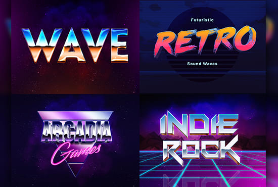 Design 3d Retro Vintage 80s Digital Logo By Johnelements