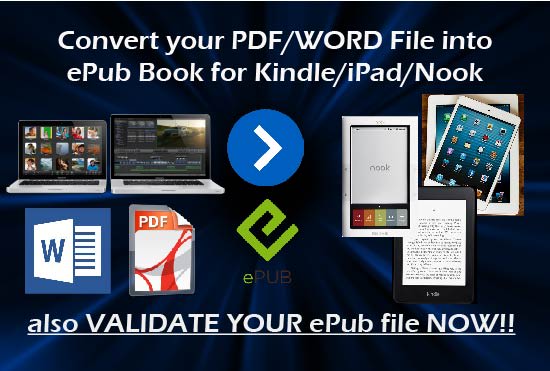 Convert Your Pdf Or Word To Epub For Kindle Plus Validation By Rogercm