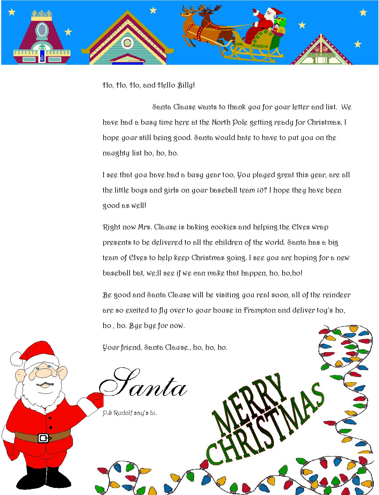 Write a letter to your child from santa by Mo_fbc  Fiverr