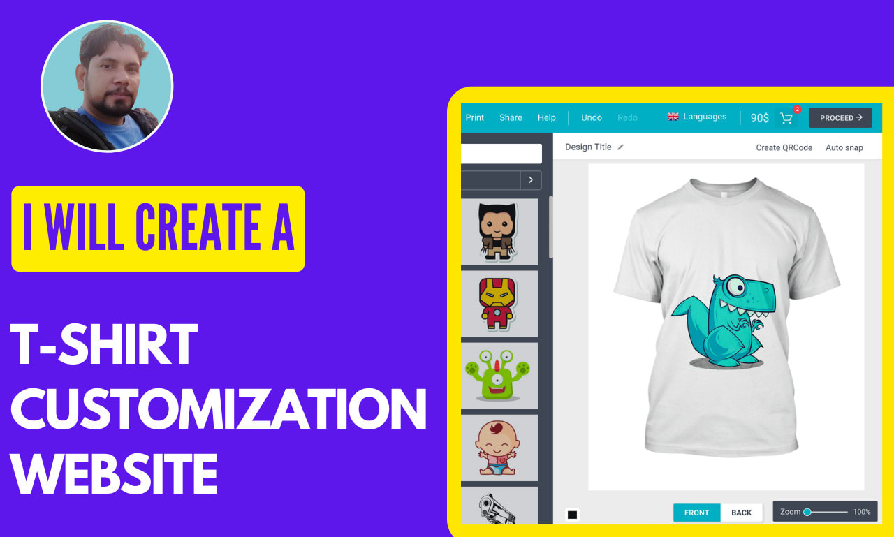 shirt creating websites