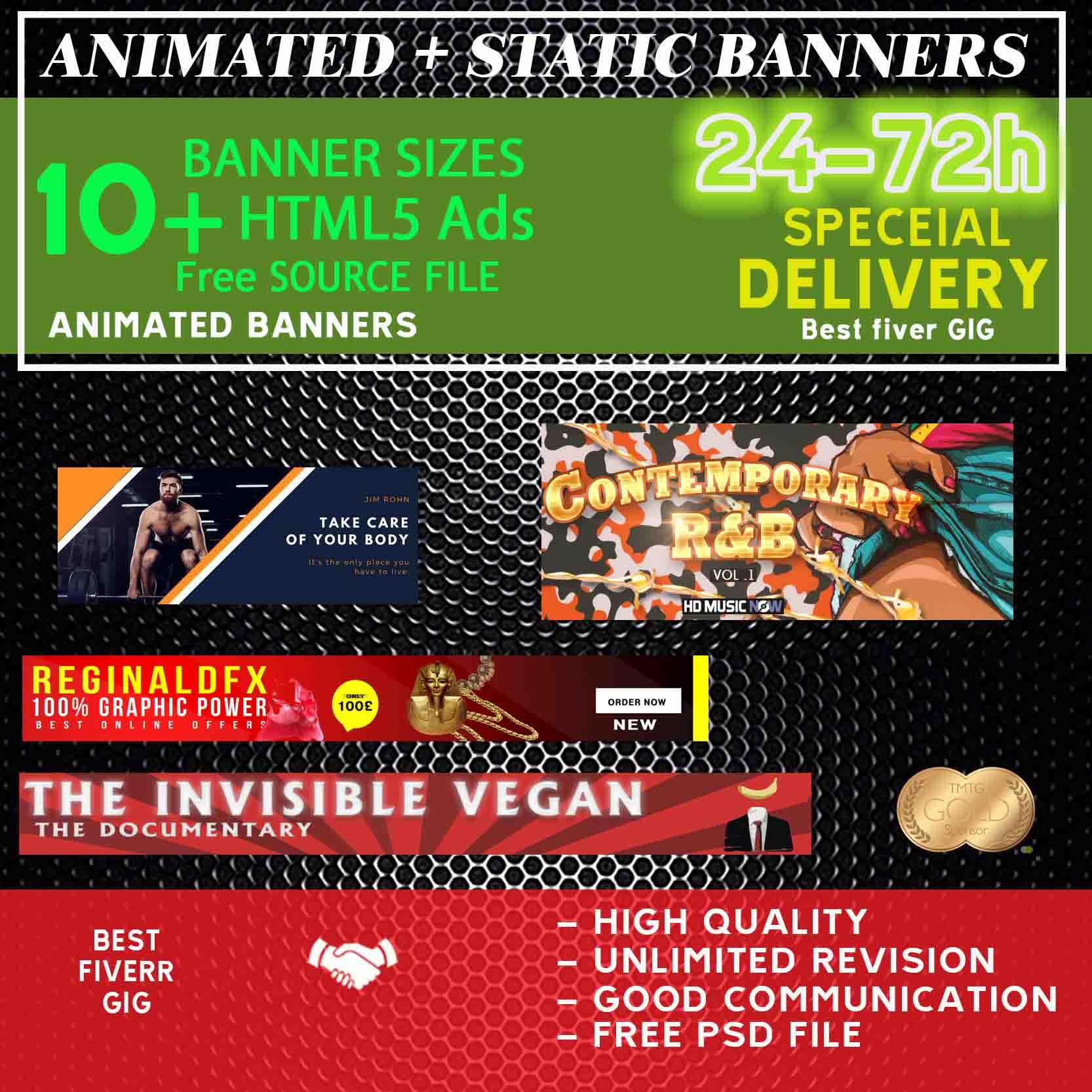 Do A Facny Animated Html5 Banner In 24hr By Reginaldfx