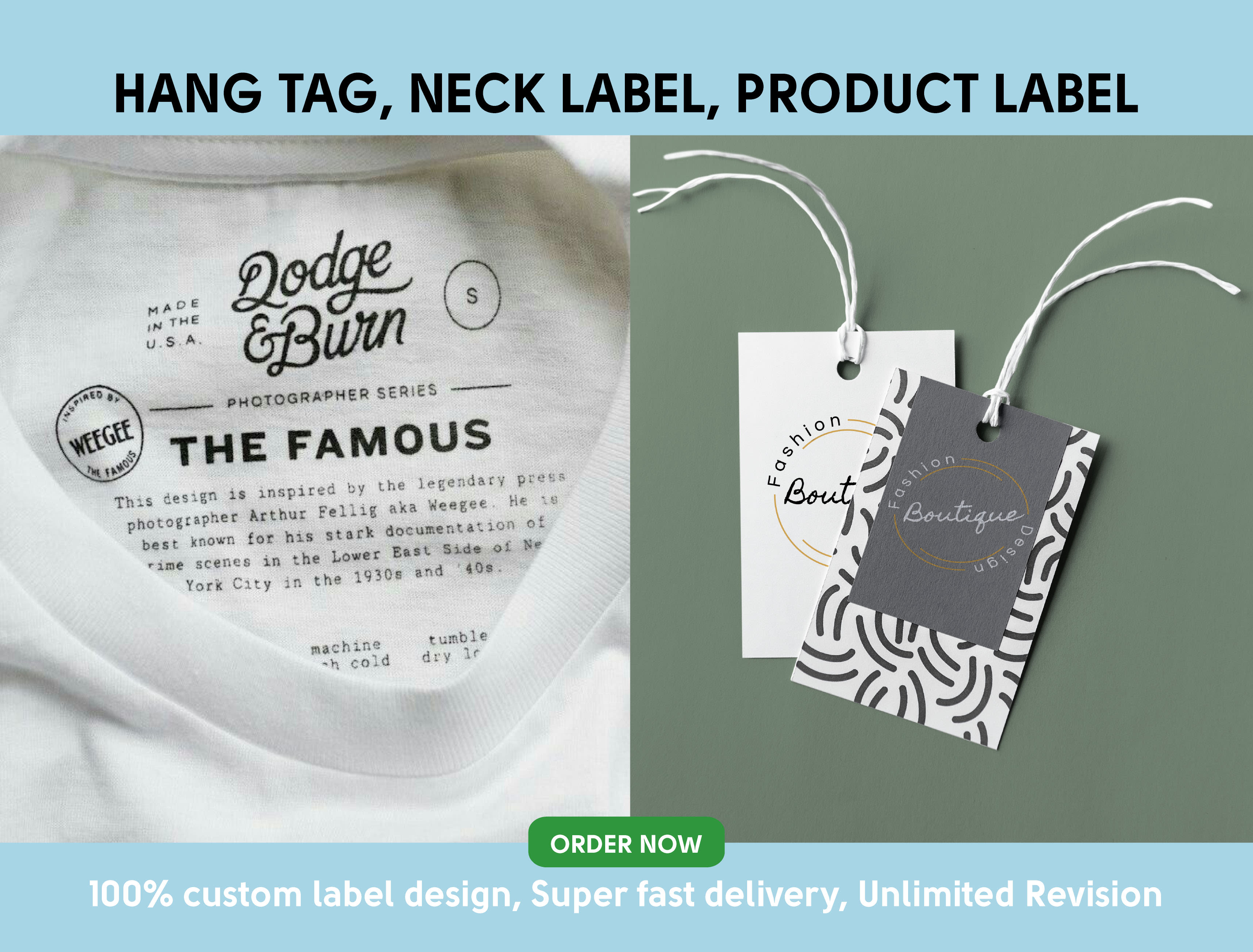 Clothing labels design, Hang tag design, Hang tags