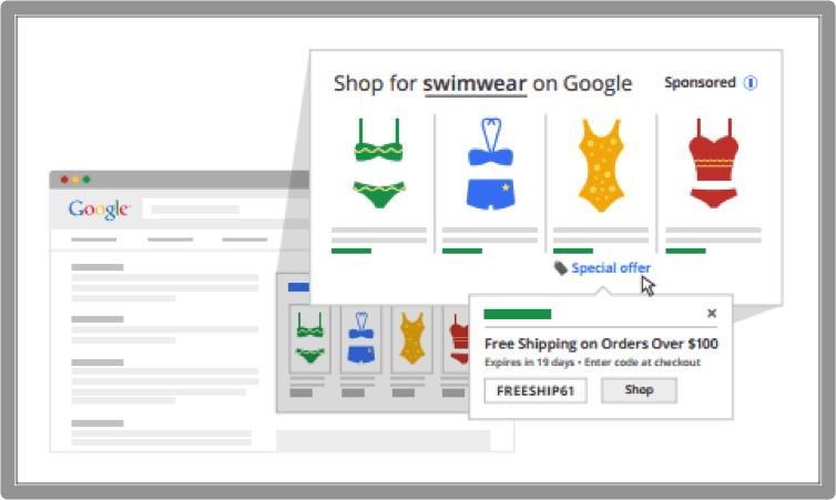 Google shopping promotions