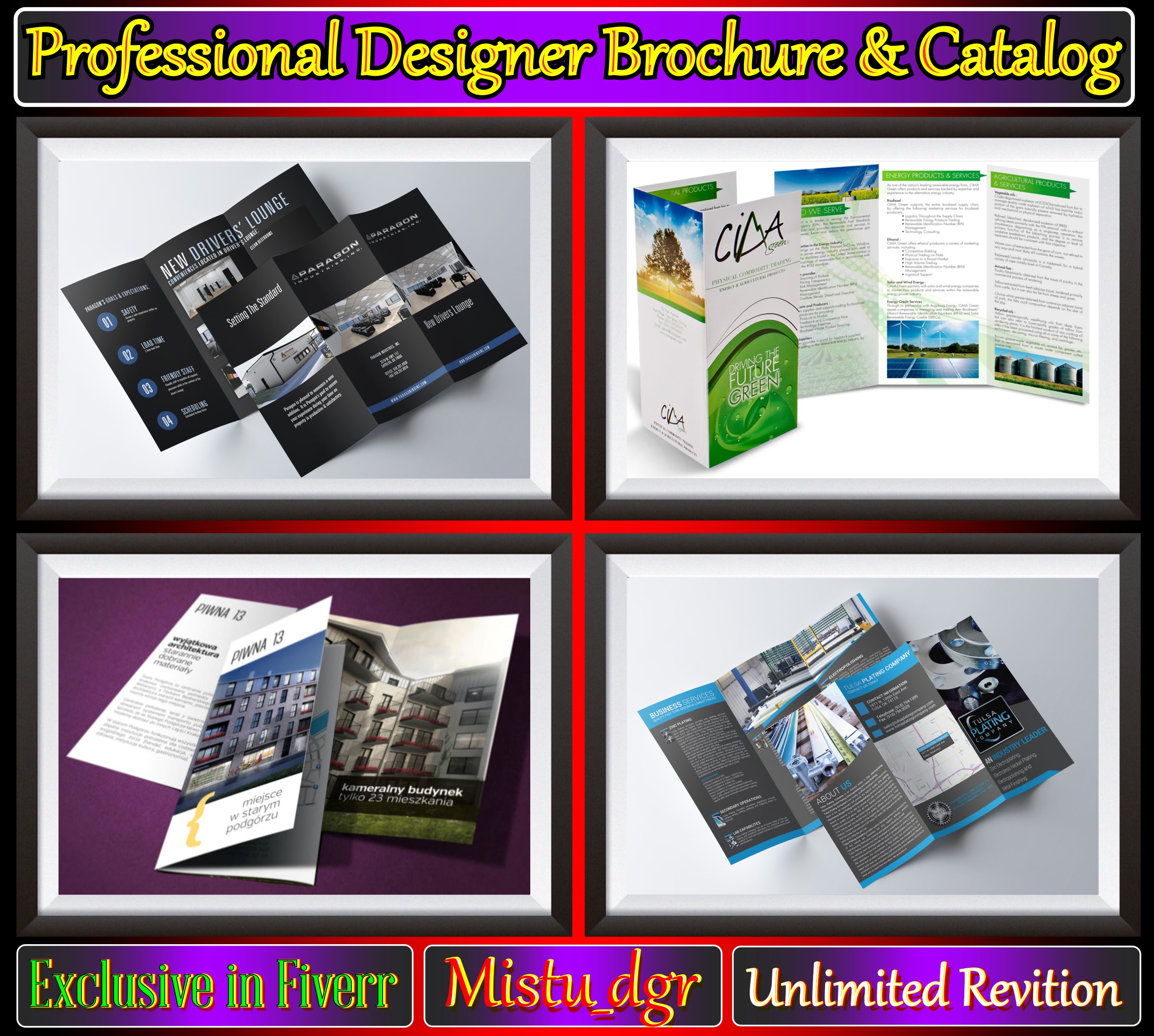 Tri Fold Brochure Two Fold Brochure Design By Mistu Dgr