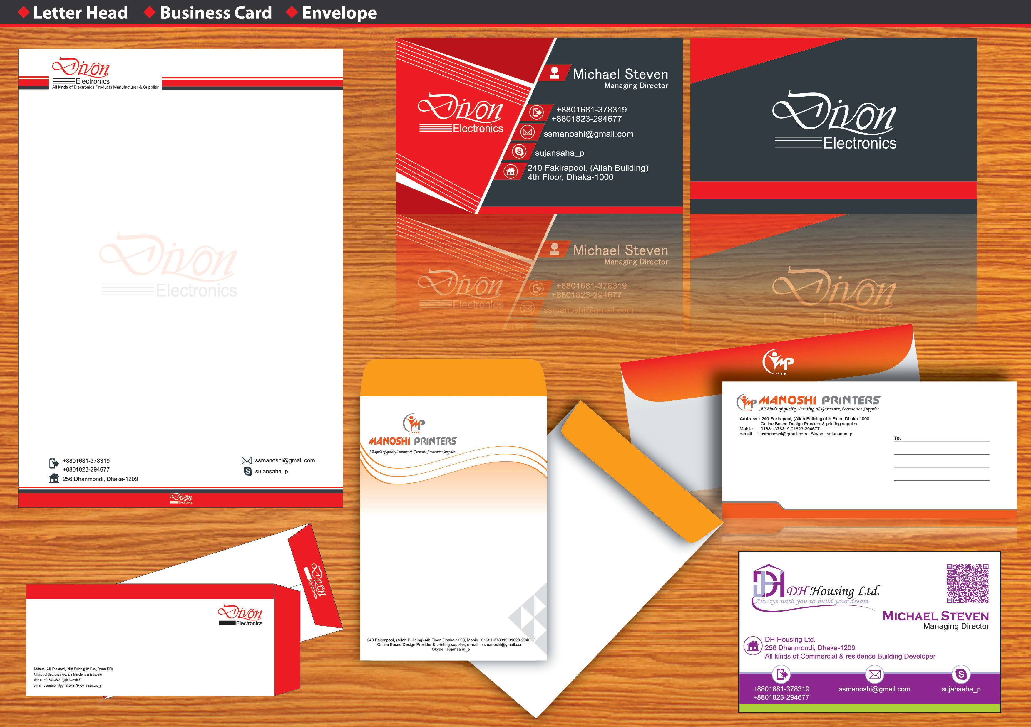 Design business card, letterhead and stationery by Sujan23  Fiverr Within Business Card Letterhead Envelope Template
