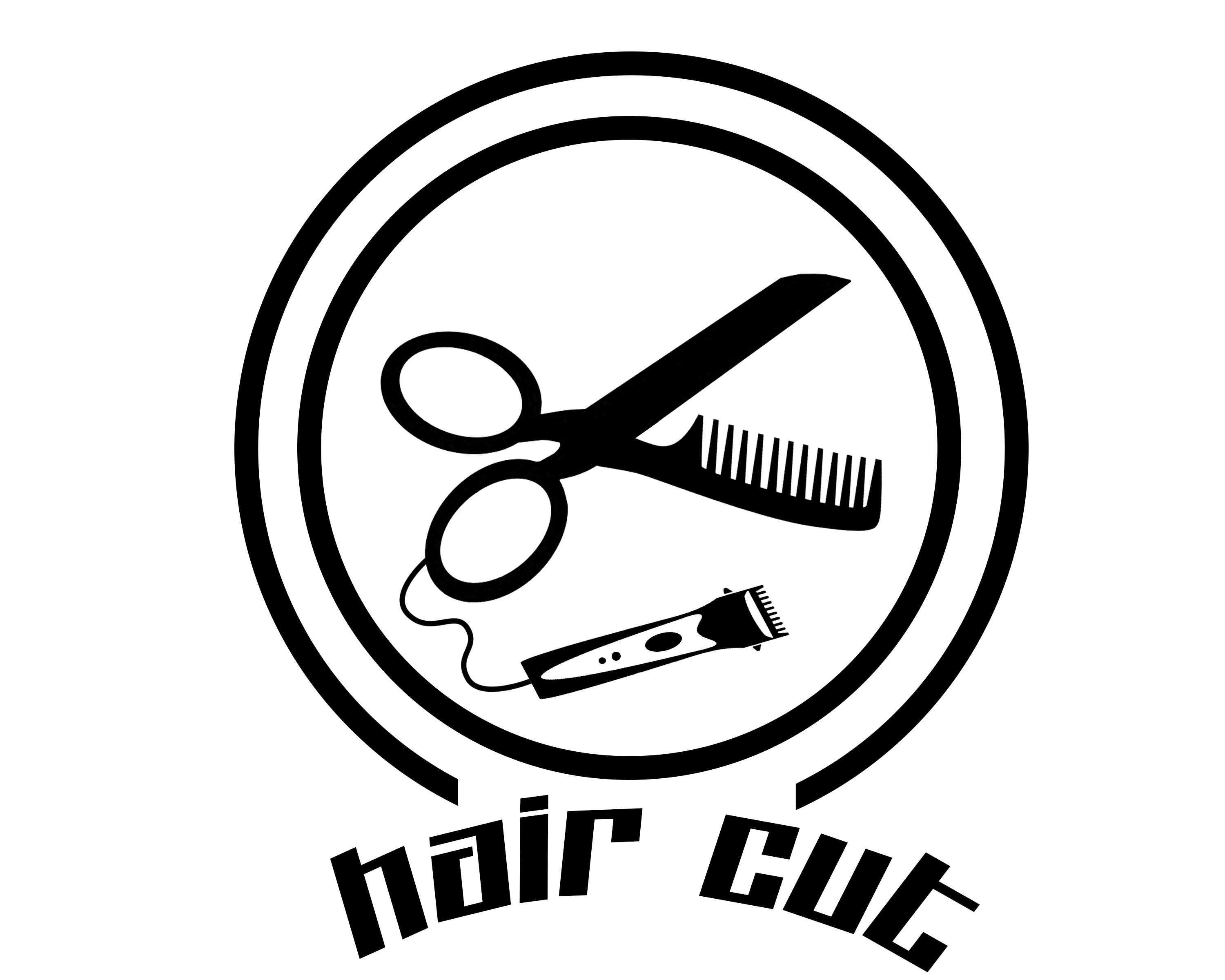 Мужской парикмахер логотип