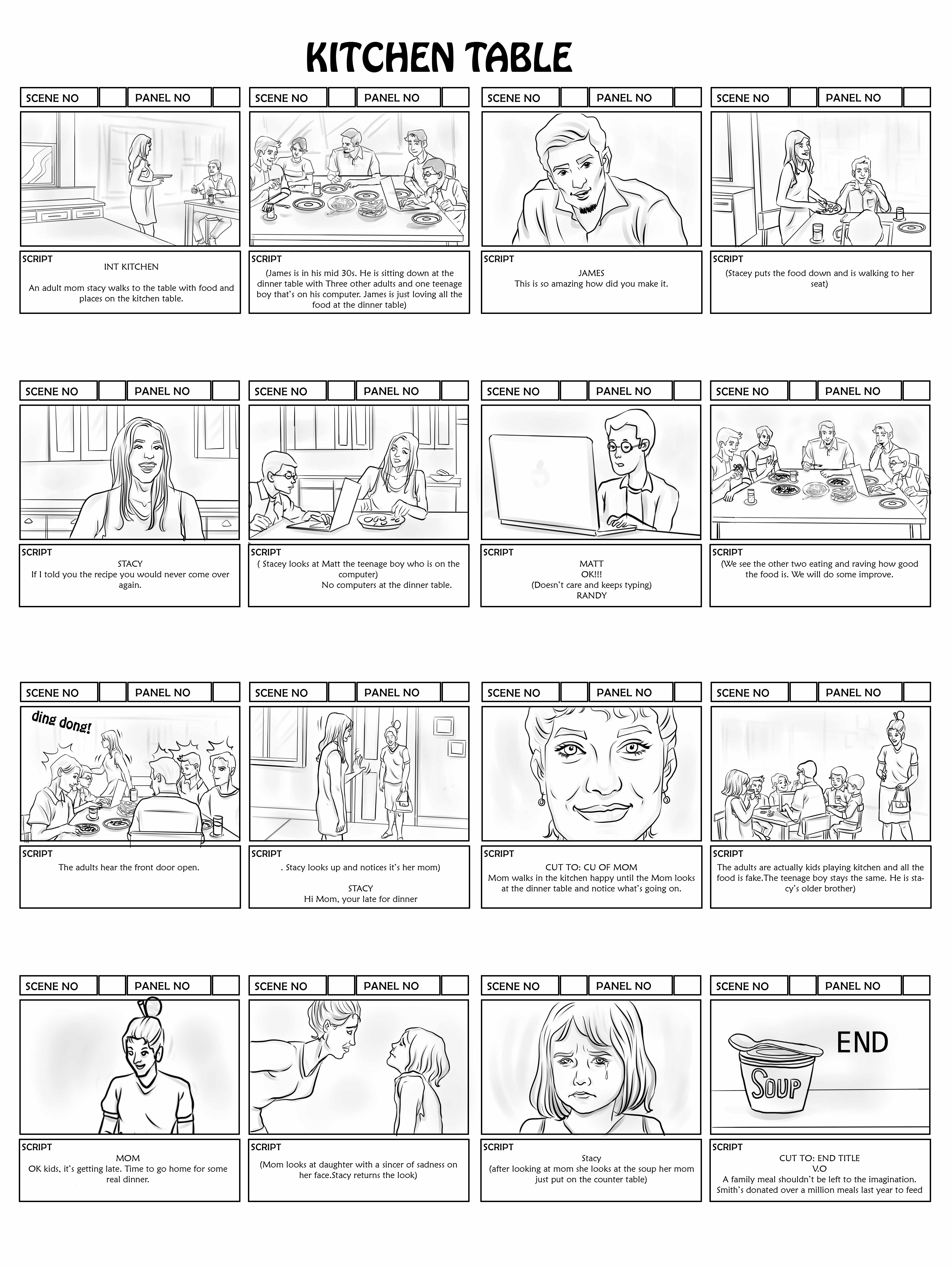 Draw storyboard for film, animation, commercials by Emma_belinda | Fiverr