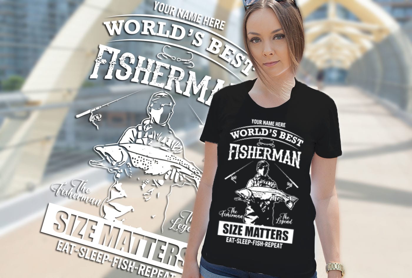create custom fishing t shirt design