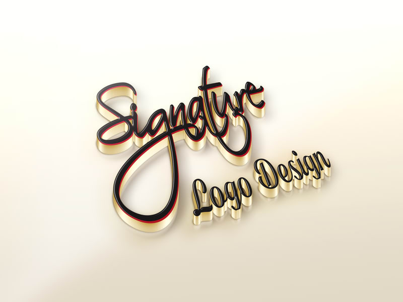 do 2D and 3D signature logo design
