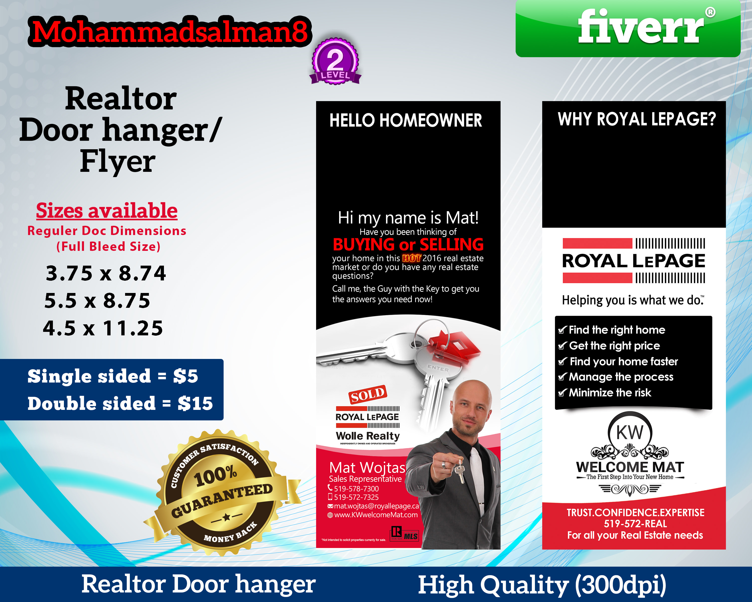Design Realtor Door Hanger Realtor Flyer By Mohammadsalman8