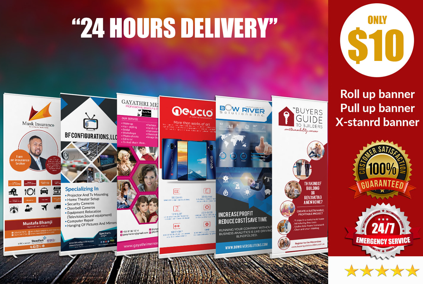 Design Roll Up Or Pull Up Or X Stand Banner With In 24 Hours By