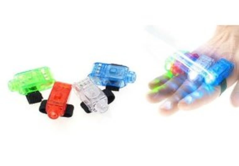 Send to you 8 led finger lights with free shipping worlwide