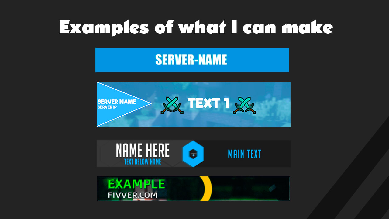 Make animated minecraft server banners by Maarten20  Fiverr Regarding Minecraft Server Banner Template