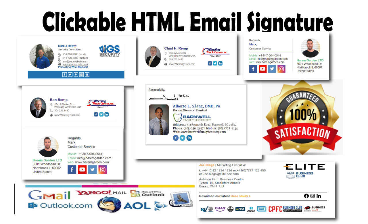 Do professional clickable html email signature design by Sajibahamed90 |  Fiverr